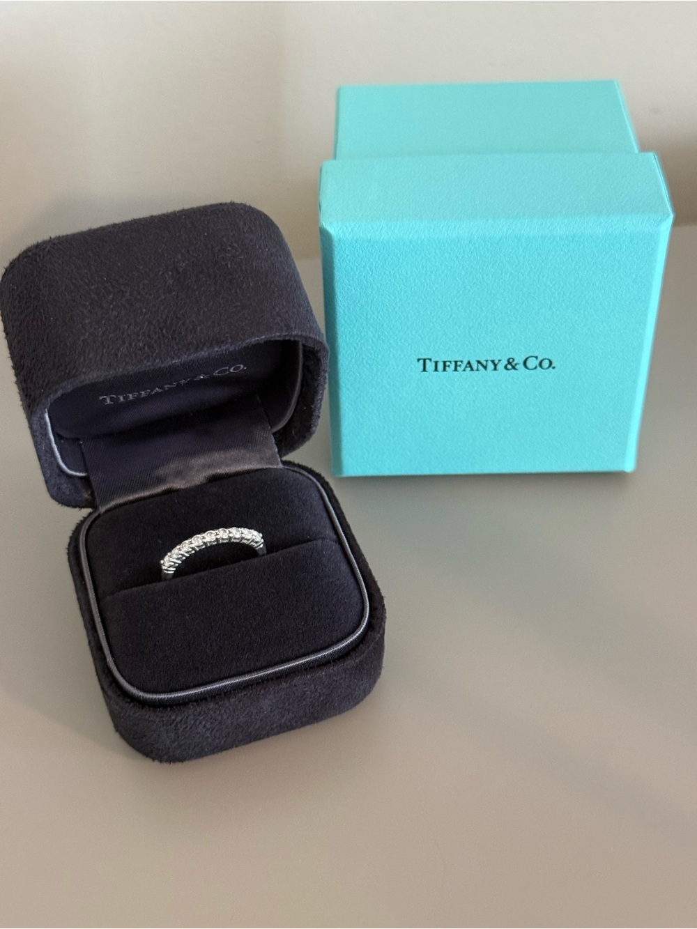 Tiffany & Co. Diamond Eternity Band in Tiffany Blue Box